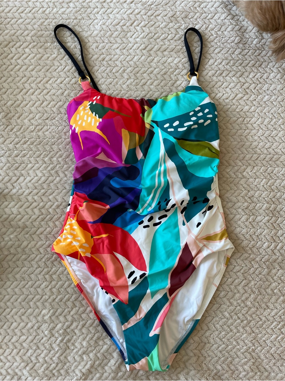 La Blanca Electric Shore multi colored one piece swim suit size 6 like new.
